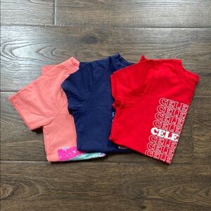 Cat & Jack Kids Short Sleeve Tees - Red, Navy, Coral